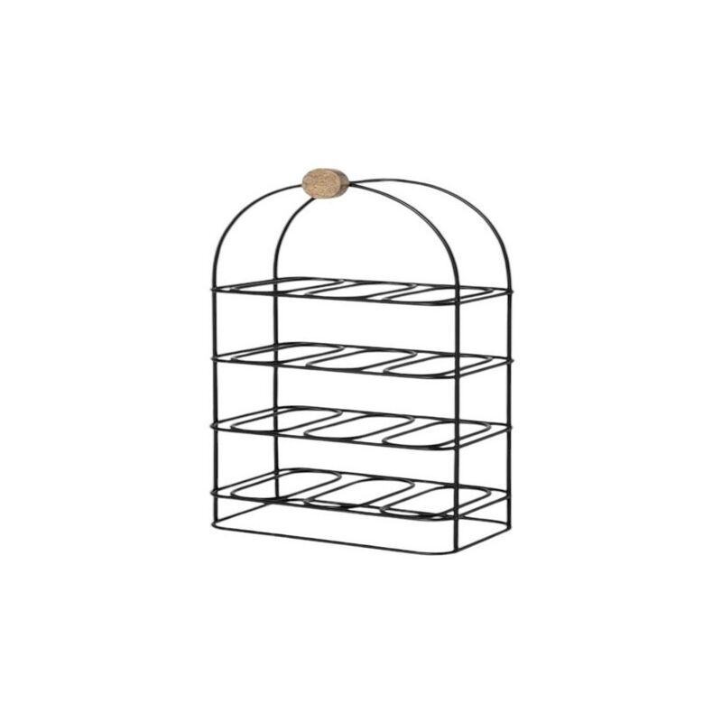 Minster 64cm - 12 Bottle Wine Rack - Cast Iron - L63 x W33 x H18 cm - Black | Size: 1 Pack
