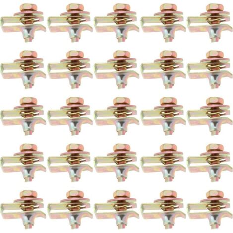 25 juegos de tornillos de carrocería, tuercas en U y soportes de motor debajo de la cubierta, incluyendo tornillos M6 con arandelas y tuercas de clip.