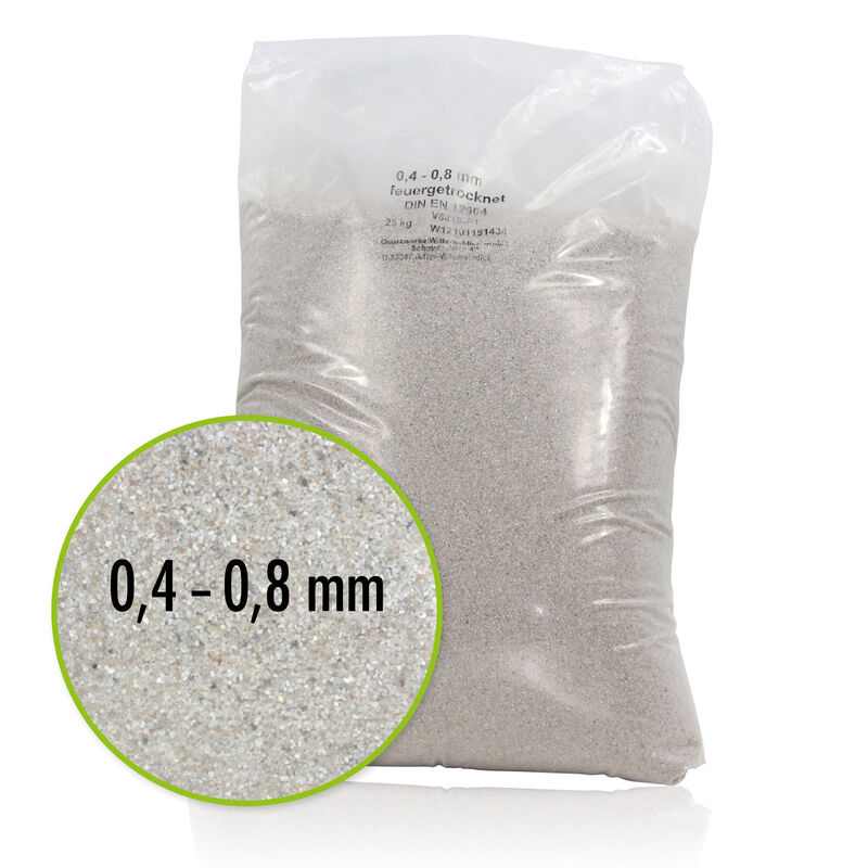 25 kg de sable de quartz pour filtre de sable 0,4 - 0,8 mm