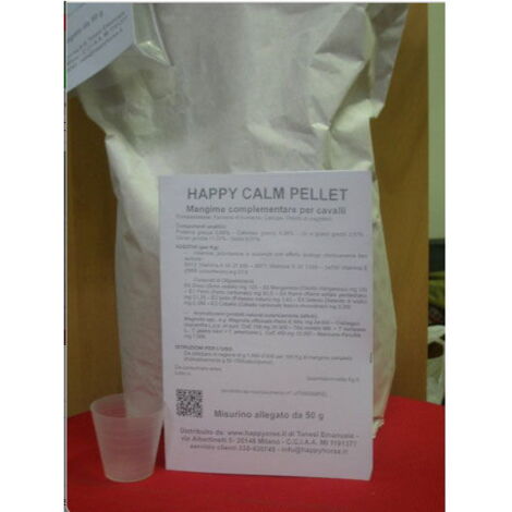 HAPPY CALM PELLET nourrit les chevaux agités 5 kg ou 25 kg Happy Horse
