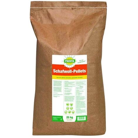 25 kg Provita Schafwoll-Pellets 11,7+5,4 für ca.250m²