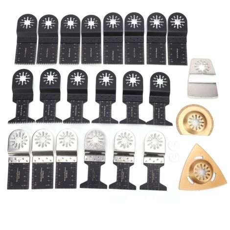 25 Lames de Scie Oscillante Multifonction en Acier à Haute Teneur en Carbone pour Découpe et Polissage