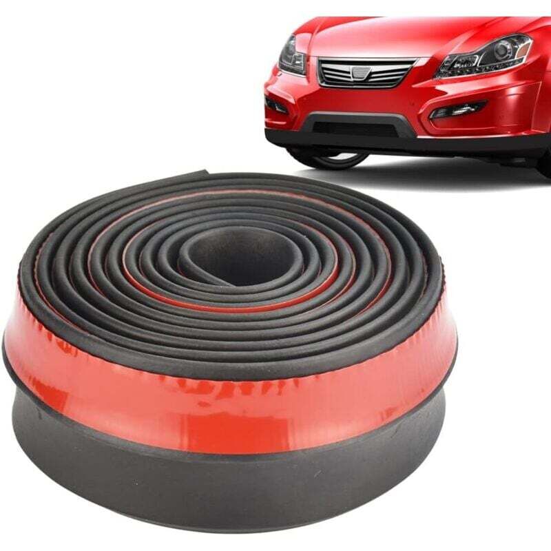 Image of Ymyny - Striscia adesiva anticollisione universale in gomma morbida per protezione labbro anteriore auto da 2,5 m per spoiler, auto, camion, suv