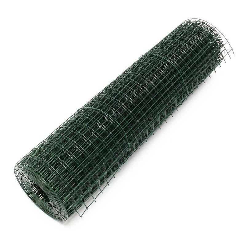 Le Poisson Qui Jardine - 25 m De Grillage à Poules Vert 19mm 1m de haut Pour Clapier, Poulailler, Volière - Vert