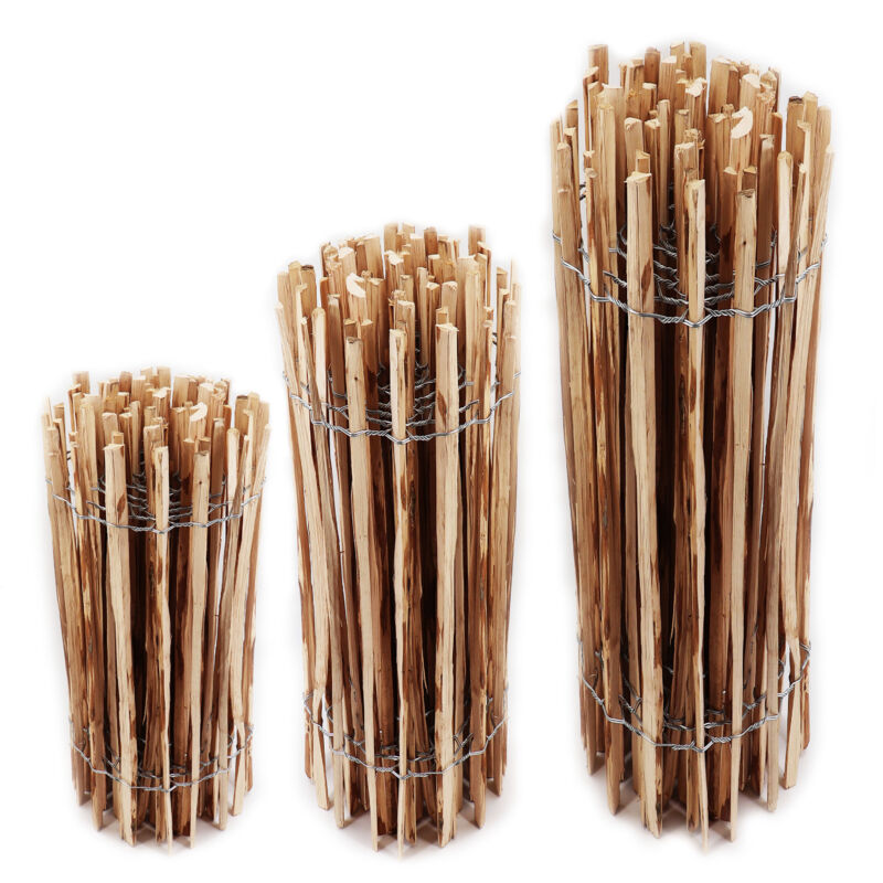 Aquagart - 25 M Picket Fence 90 Cm High Slat Set Width 4-6 Cm Garden Fence Chestnut Fence Made Of Hazelnut Wooden Fence