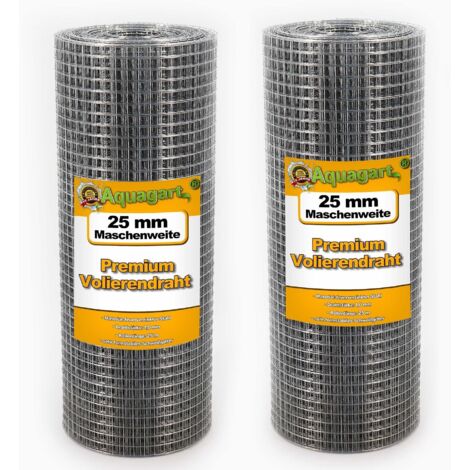25 m x 0.5 m Aviary wire Wire mesh Welding grid Wire fencing Wire mesh