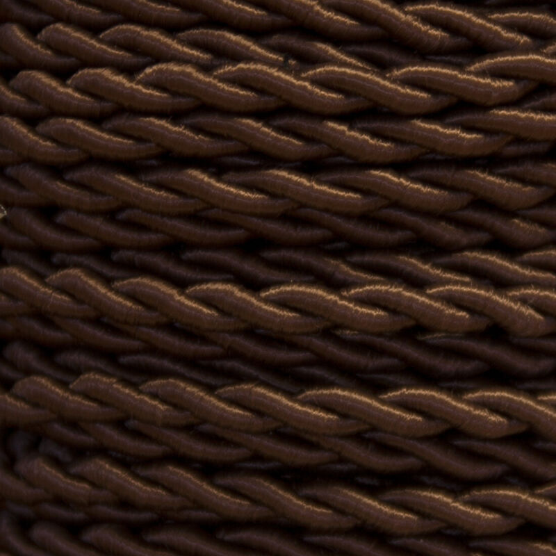 

Bobina 25m. cable textil decorativo trenzado seda marrón 2x0,75mm.(Cordón D'or 0901210-M)