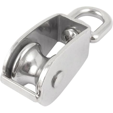 25 mm Dia simple émerillon levage pivotant Eye Wire Rope Poulie roue 0.15ton