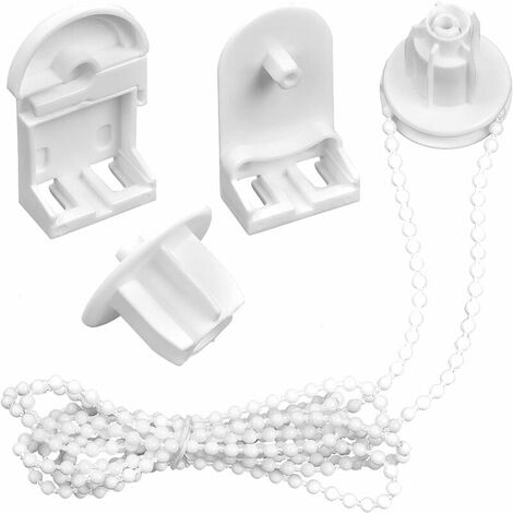 25-mm-Kupplungs-Jalousiekette, verstellbares Bead-Rollo-Seitenrollenketten-Set, Klemmhalterung für Doppelrollos, Verdunkelungsrollos, Fensterrollo-Kette