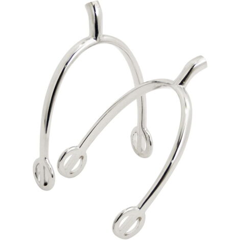 25 mm: Speroni da donna in metallo cromato con gambo dritto