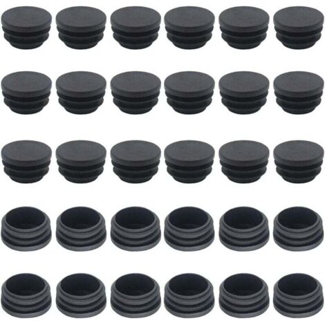 25-mm-Stuhlbeinkappen, 50 Stück, runde Rohrendkappen, runde Rohrendkappen, runde Einsatzendkappen, Stuhlbeinkappen, Pfostenkappen