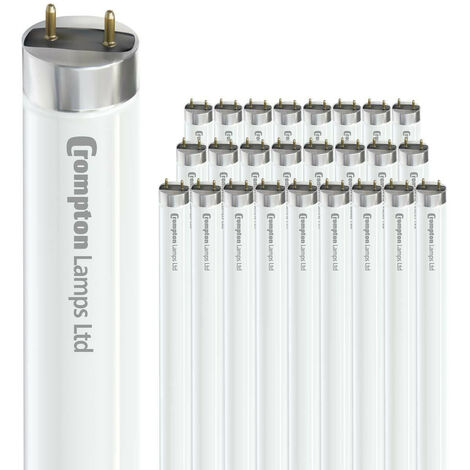 (25 Pack) Crompton Lamps Fluorescent 6ft T8 Tube 70W G13 Triphosphor F70W 865 6500K Daylight 5800lm 1775mm Length 2-Pin Multipack Lights