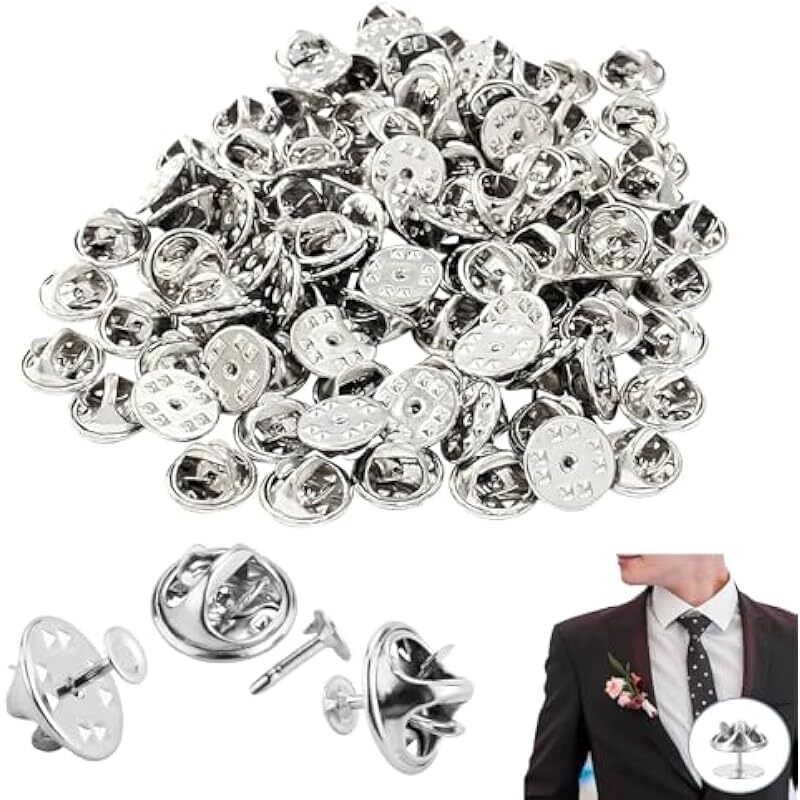 25 Paires de Fermoir Pins, Attache Pins, Papillon d'Embrayage Cravates Tie Pin's, pour Loisirs Créatifs DIY