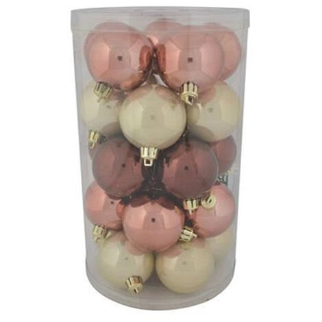 25 Palle a sfera palline cm 6 per decorazione albero di natale bronzo marrone beje  addobbi bellissime