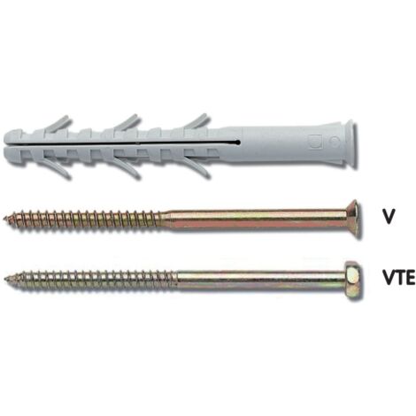 25 pcs APS V fischer Elematic ancres avec vis A  tA te plate 10x160 mm