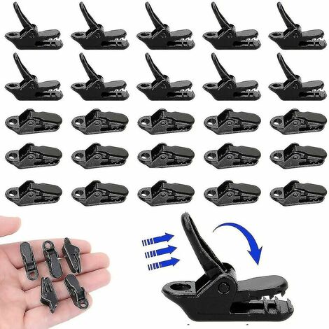 25 pcs Clips de Tente Pinces Clips Camping Tarp Clips Noir Coupe-Vent Auvent Clips Attaches en Plastique Pinces en Plastique Pince en Plastique Petite Pince Tarp Clip