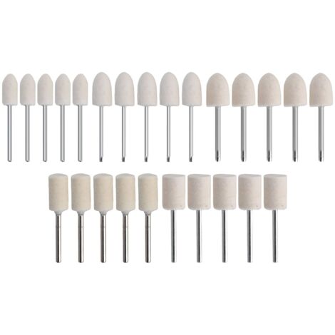 25 pezzi di mole lucidanti in feltro, mole lucidanti in feltro di lana e cotone per accessori per utensili rotanti