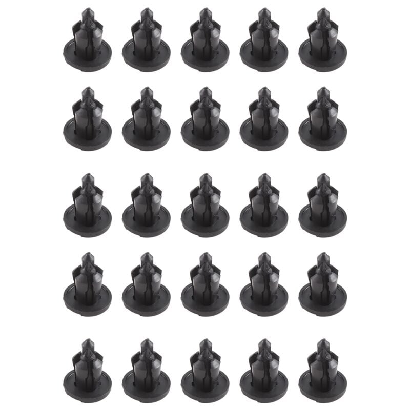 Image of 25 pezzi di rivetti a pressione in plastica per paraurti auto, foro da 10 mm