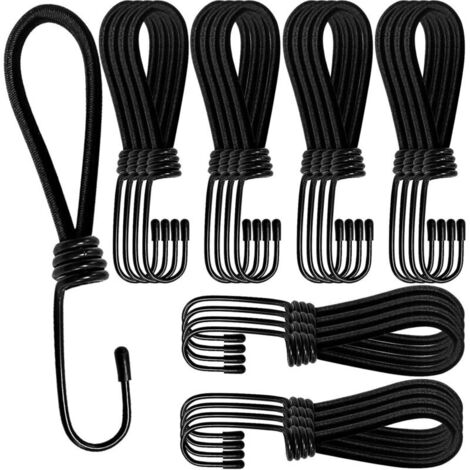 25 pezzi di tenditori per teloni con ganci, ganci tenditori elastici corti da 15 cm, ganci espansori per teloni da campeggio, ganci tenditori per teloni, per rimorchi di trasporto fissi