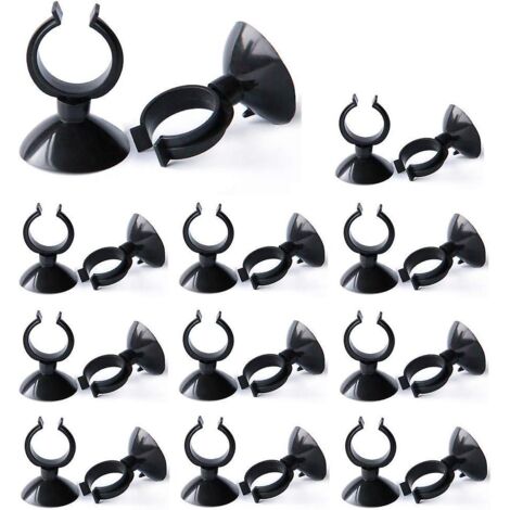 25 Pices Aquarium Ventouse Porte-tube Support Noir  (16  30mm) De Ventouse D'aquarium Aspirateur Ventouses Aquarium Ventouse Coussinets En Plasti