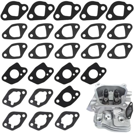 25-piece carburetor exhaust and intake gasket kit, non-hemispherical carburetor cylinder head gasket, suitable for 168F/170F Honda GX160 GX200 Predator 196cc 212cc Generac Champion Coleman Baja small 