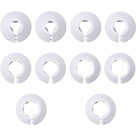 Collier de tuyau de radiateur blanc 20-50mm, Angle de robinet de douche,  couvercle de décoration plaque à clipser, accessoires de robinet de cuisine