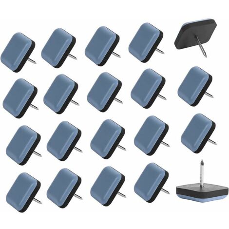 25 Pieces 25mm Teflon Furniture Glides, Self-Adhesive Gliders with Nails for Furniture, Self-Adhesive Glides for Chairs and Armchairs