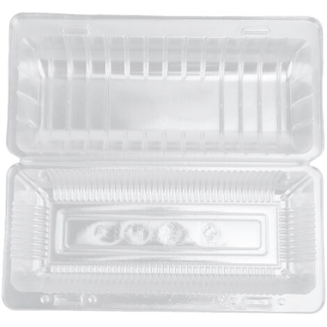 25 Pièces Barquettes Alimentaires Plastique à Charnière, Boîtes de Rangement pour Nourriture et Fruits 22,5 x 12,7 x 8,5 cm