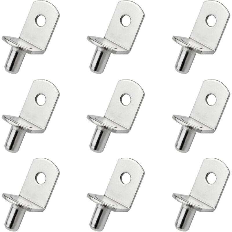 25 Pièces Chevilles de Support d'Étagère Goupille de Support d'Etagère en Métal Taquets pour Etagères L Forme Support Équerre Pour bois ou Verre