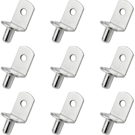 25 Pièces Chevilles de Support d'Étagère Goupille de Support d'Etagère en Métal Taquets pour Etagères L Forme Support Équerre Pour bois ou Verre Armoire Placard Bibliothèque
