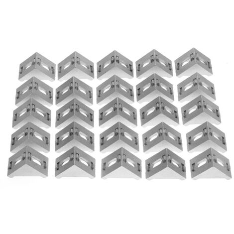 25 pièces Équerre de fixation en aluminium 4040 en forme de L