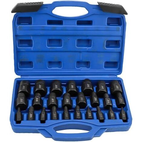 25 Pièces Extracteur de Vis Ecrou Antivol, Extracteur de Vis Cassée Haute Dureté, Extracteur de Goujon Multifonctionnel pour Enlever Les Boulons, Rouillés Et Arrondis