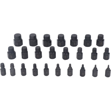 25 Pièces Extracteur de Vis en Acier Cr-Mo, Outil d'Extraction pour Boulons Cassés, Kit de Réparation et Maintenance Professionnel