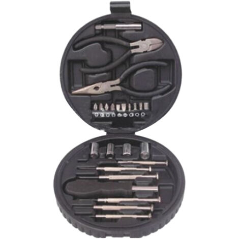 25 pièces mini trousse à outils avec boîte de rangement en forme de pneu, tournevis stable pour montres et petits outils pour la maison