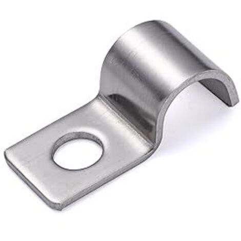 25 Pièces P-Clip Pour Les Câbles un Trou Clips en Acier Inoxydable Fixation Pour Tube Clips Pour Serre Pour la Fixation de Câbles et Fils Ø 4 mm