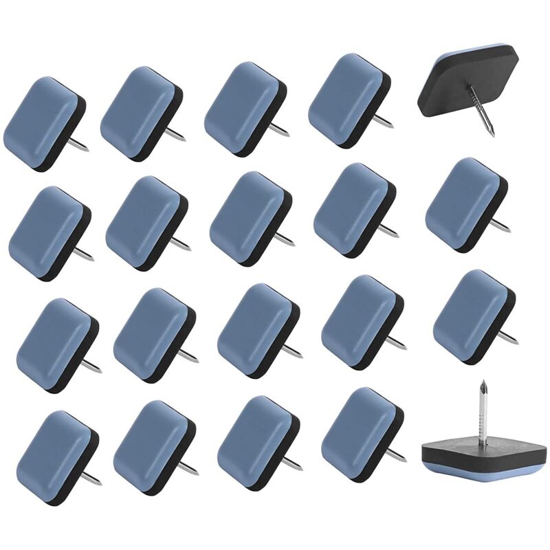 25 pièces Patins de Meubles en Téflon 25mm Auto-adhésif Patin Glisseur avec Clous pour Meuble Patins Autocollants pour Chaises et Fauteuils