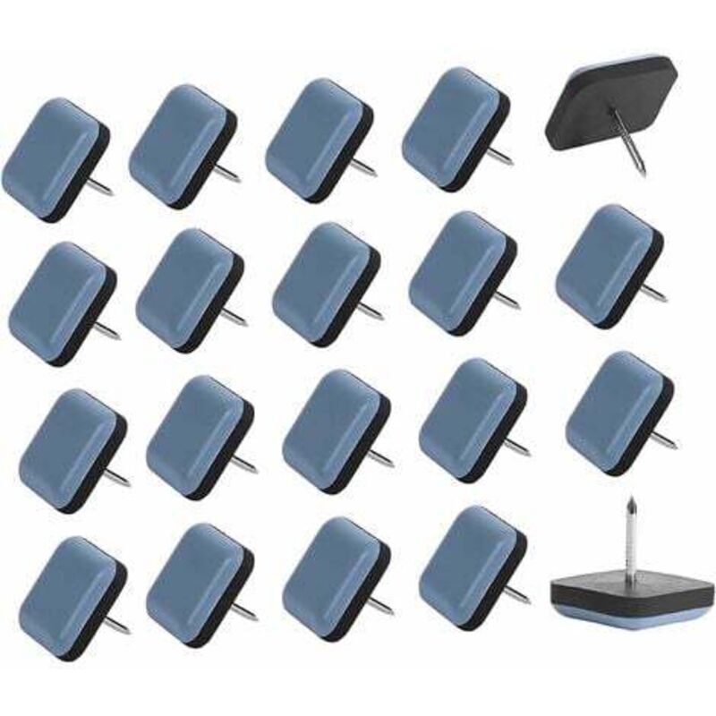 25 pièces Patins de Meubles en Téflon 25mm Auto-adhésif Patin Glisseur avec Clous pour Meuble Patins Autocollants pour Chaises et Fauteuils