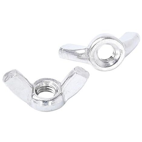 25 piezas de tuercas de mariposa de acero inoxidable m6 - Plata - Acero inoxidable A2-70, rosca grande, DIN 315, electropulido - Resistente a la corrosión para proyectos y reparaciones
