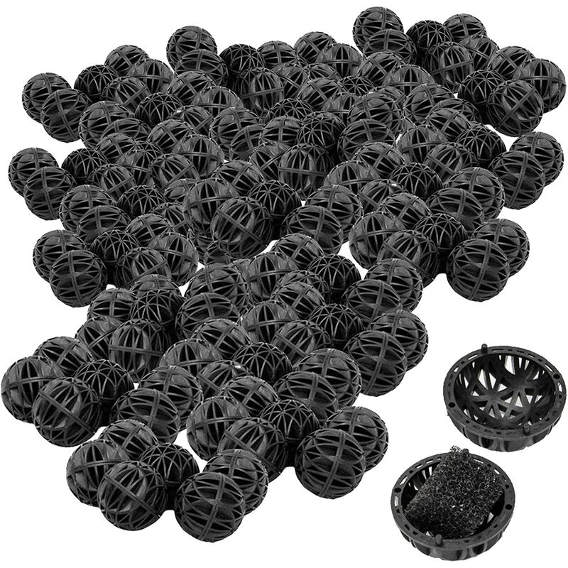 

25 piezas Filtro Bio Ball para acuario Filtro de acuario Bio Ball de larga duración Fácil de limpiar Número reducido de cambios de agua, para filtros