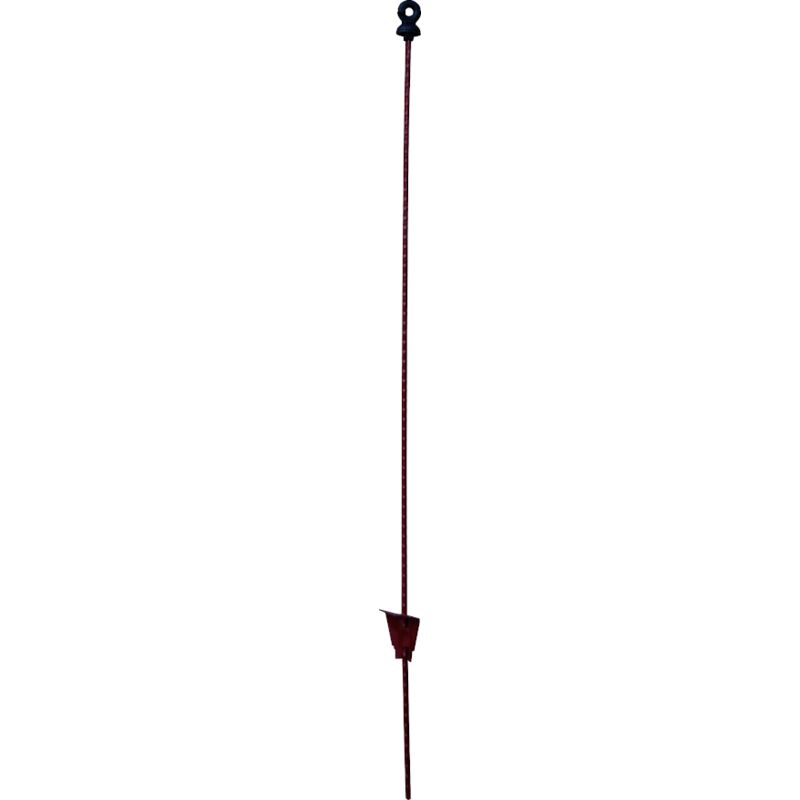 25 Piquets acier rouge avec isolateur annulaire 105 cm Horizont