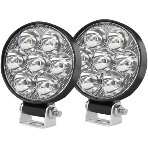 2.5 Pouces 24W Rond Phare De Travail Led 12v 24v, 2PCS Mini Phare De Travail Led IP68 6500K, Pour VéHicules Tout Terrain Voitures ATV UTV SUV, Camions, Motos, Machines Agricoles, Tracteur