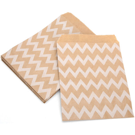 25 Sacs en Papier Kraft pour Emballage de Friandises, Cadeaux et Goûters