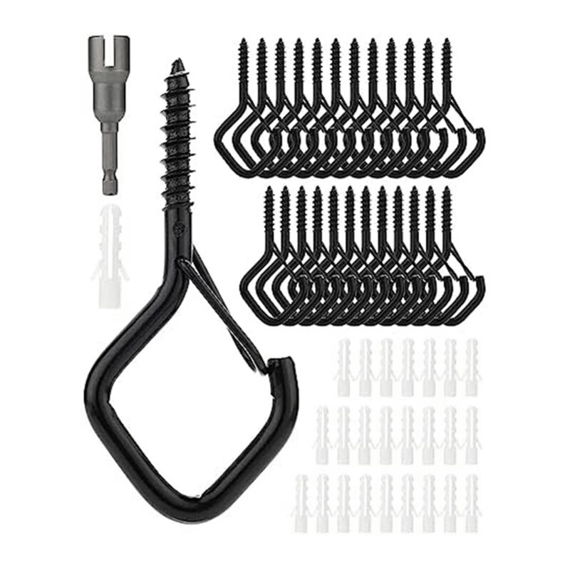 Image of Tlily - 25 Stück winddichte Deckenaufhängerhaken zum Aufhängen von Pflanzen, Windspiel