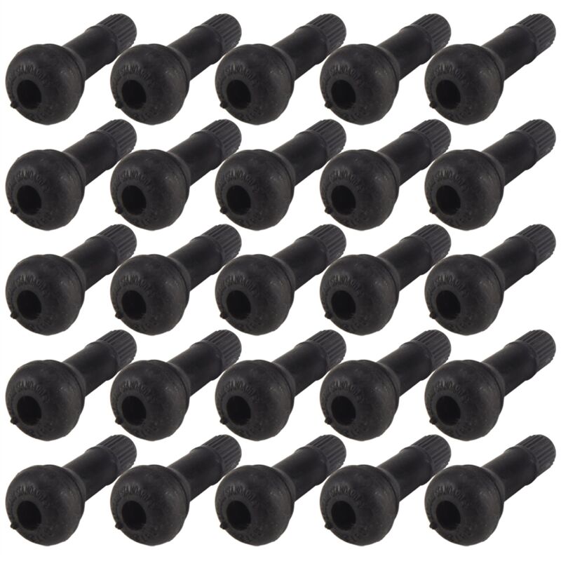 Image of 25 StüCke tr 413 Kurze Gummi Auto Tubeless Vakuum Snap-in Reifen Ventil Vorbauten Legierung