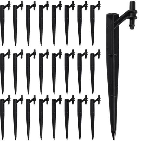 25 Stück 12,5 cm lange Tropfbewässerungs-Stützpfähle, Gartenbewässerungs-Einsatzdüsen, Bodenhalterung für Gartenbewässerungsdüsen, für Garten und Pflanzen