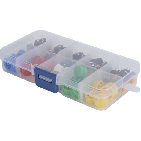 25 Stück 12x12x7,3 mm Tastknopf mit abgerundeter Kappe und Mikroschalter für Elektronik- und DIY-Projekte