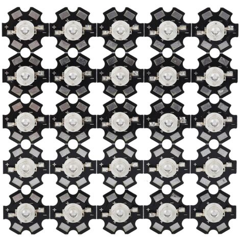 25 Stück Hochleistungs-LED-Perlen 6000-6500K Kaltweiß - Projektorlampen mit integrierten Chips