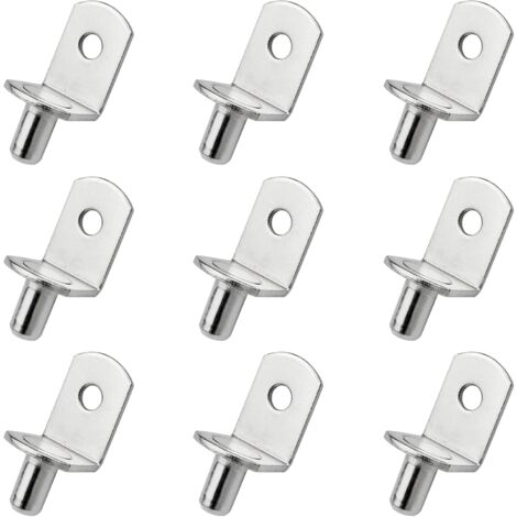 25 Stück Regalstützklammern aus Metall, Regalstützstifte für Regale, L-förmige Stützhalterung für Holz- oder Glasschränke, Schränke, Bücherregale