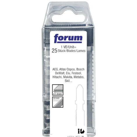 25 Stück Stichsägeblätter für Metall Gerader, feiner Schnitt T 118 A FORUM