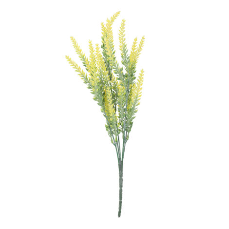 25 têtes de mariage fleurs artificielles lavande faux bouquet de mariée fête décor à la maison (jaune)